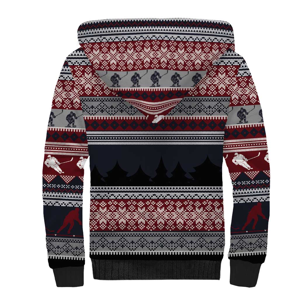 Hockey Checking It Once Checking It Twice Sherpa Hoodie Santa Playing Ice Hockey Christmas DT04 - Wonder Print Shop
