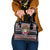 Hockey Checking It Once Checking It Twice Shoulder Handbag Santa Playing Ice Hockey Christmas