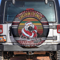 Hockey Checking It Once Checking It Twice Spare Tire Cover Santa Playing Ice Hockey Christmas DT04 - Wonder Print Shop