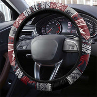 Hockey Checking It Once Checking It Twice Steering Wheel Cover Santa Playing Ice Hockey Christmas DT04 - Wonder Print Shop