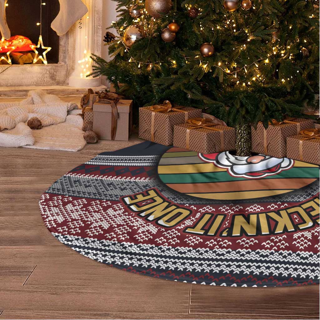Hockey Checking It Once Checking It Twice Tree Skirt Santa Playing Ice Hockey Christmas DT04 - Wonder Print Shop