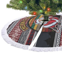 Hockey Checking It Once Checking It Twice Tree Skirt Santa Playing Ice Hockey Christmas DT04 - Wonder Print Shop