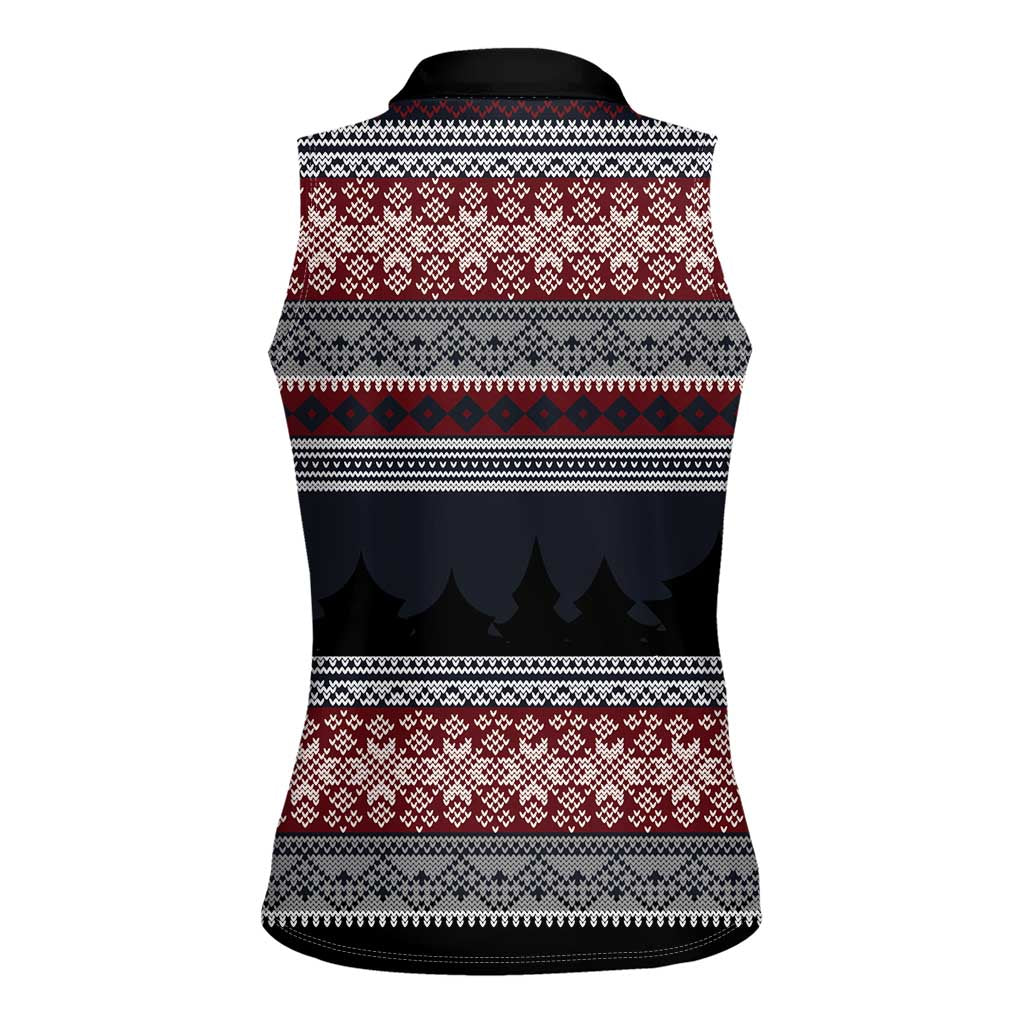 Hockey Checking It Once Checking It Twice Women Sleeveless Polo Shirt Santa Playing Ice Hockey Christmas DT04 - Wonder Print Shop