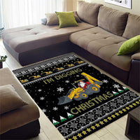 Im Digging Christmas Area Rug Tractor Santa Claus DT04 - Wonder Print Shop