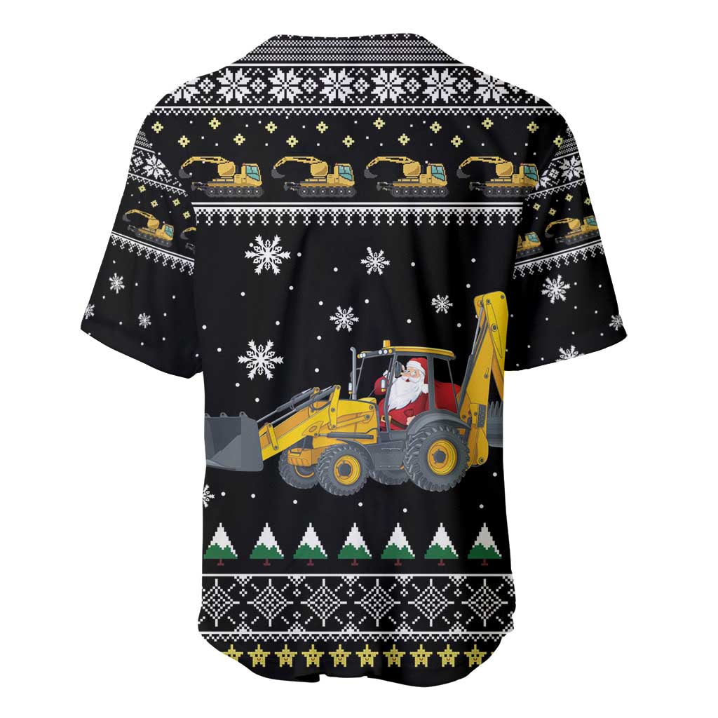 Im Digging Christmas Baseball Jersey Tractor Santa Claus DT04 - Wonder Print Shop