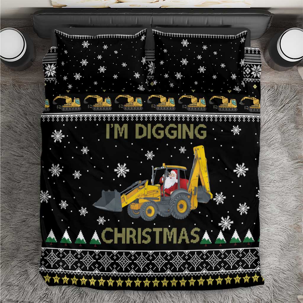 Im Digging Christmas Bedding Set Tractor Santa Claus DT04 - Wonder Print Shop
