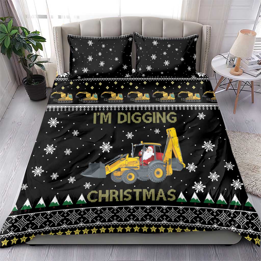 Im Digging Christmas Bedding Set Tractor Santa Claus DT04 - Wonder Print Shop