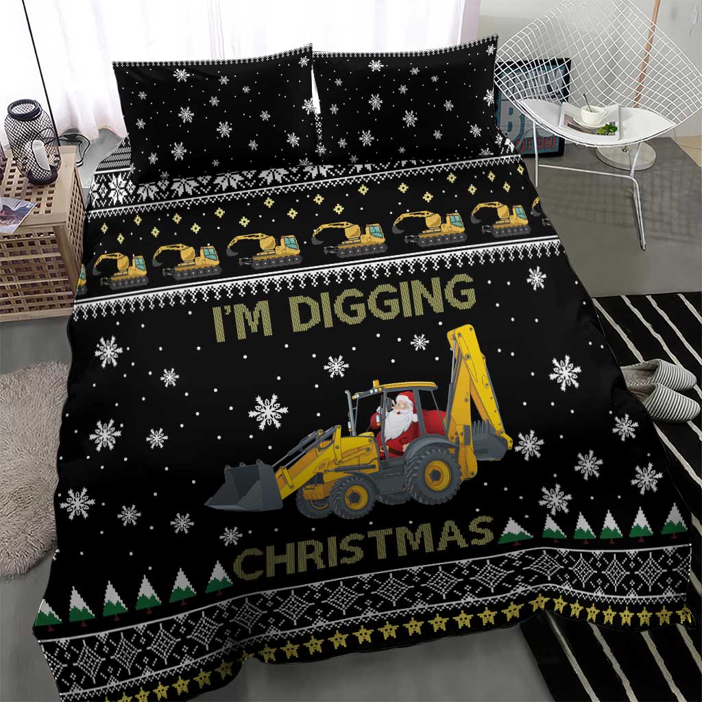 Im Digging Christmas Bedding Set Tractor Santa Claus DT04 - Wonder Print Shop