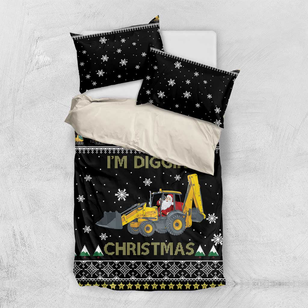 Im Digging Christmas Bedding Set Tractor Santa Claus DT04 - Wonder Print Shop