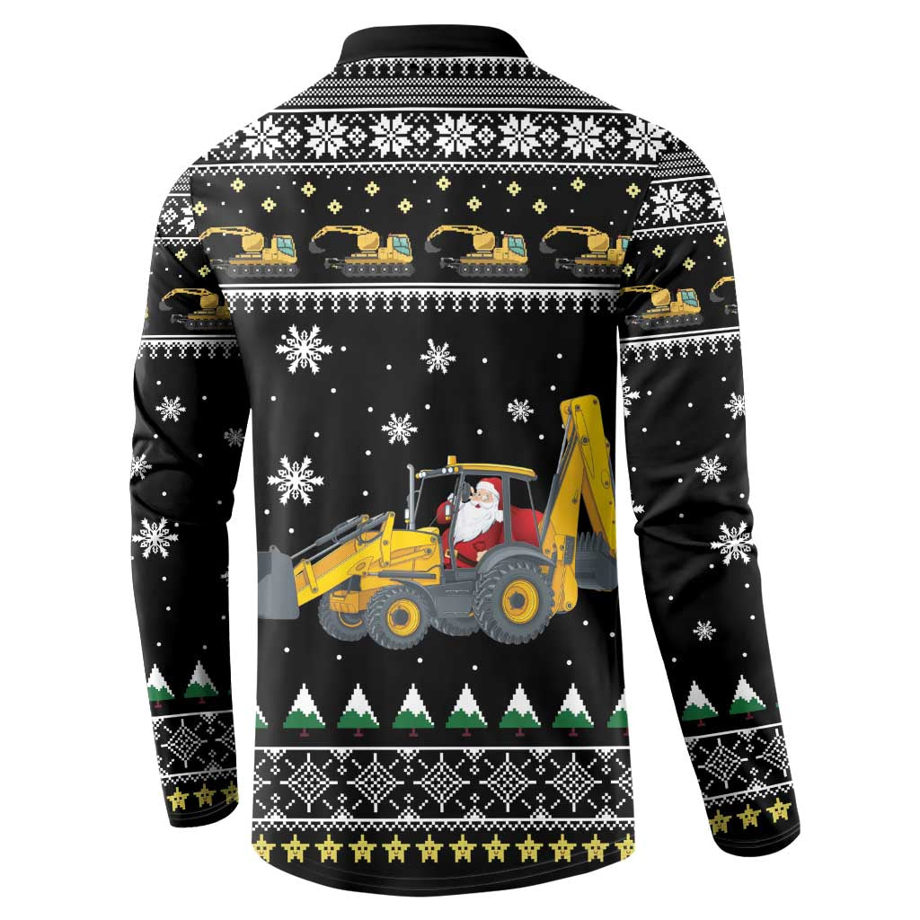 Im Digging Christmas Button Sweatshirt Tractor Santa Claus DT04 - Wonder Print Shop