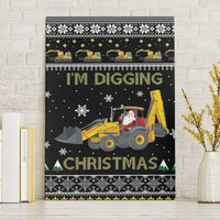 Im Digging Christmas Canvas Wall Art Tractor Santa Claus DT04 - Wonder Print Shop