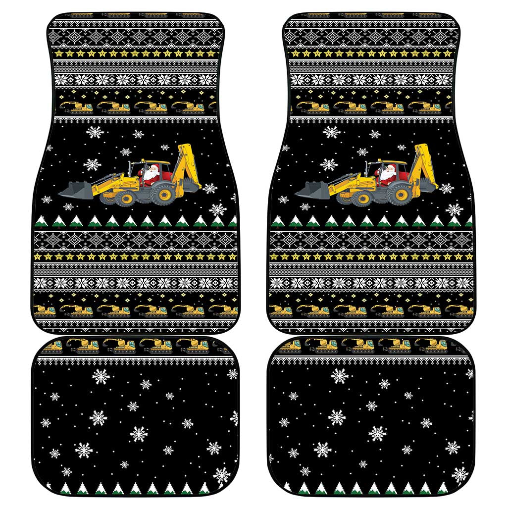 Im Digging Christmas Car Mats Tractor Santa Claus DT04 - Wonder Print Shop