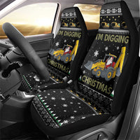 Im Digging Christmas Car Seat Cover Tractor Santa Claus DT04 - Wonder Print Shop