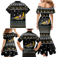 Im Digging Christmas Family Matching Mermaid Dress and Hawaiian Shirt Tractor Santa Claus DT04 - Wonder Print Shop