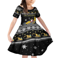 Im Digging Christmas Family Matching Off Shoulder Short Dress and Hawaiian Shirt Tractor Santa Claus DT04 - Wonder Print Shop