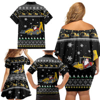 Im Digging Christmas Family Matching Off Shoulder Short Dress and Hawaiian Shirt Tractor Santa Claus DT04 - Wonder Print Shop