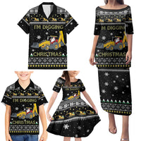 Im Digging Christmas Family Matching Puletasi and Hawaiian Shirt Tractor Santa Claus DT04 - Wonder Print Shop
