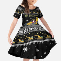 Im Digging Christmas Family Matching Short Sleeve Bodycon Dress and Hawaiian Shirt Tractor Santa Claus DT04 - Wonder Print Shop