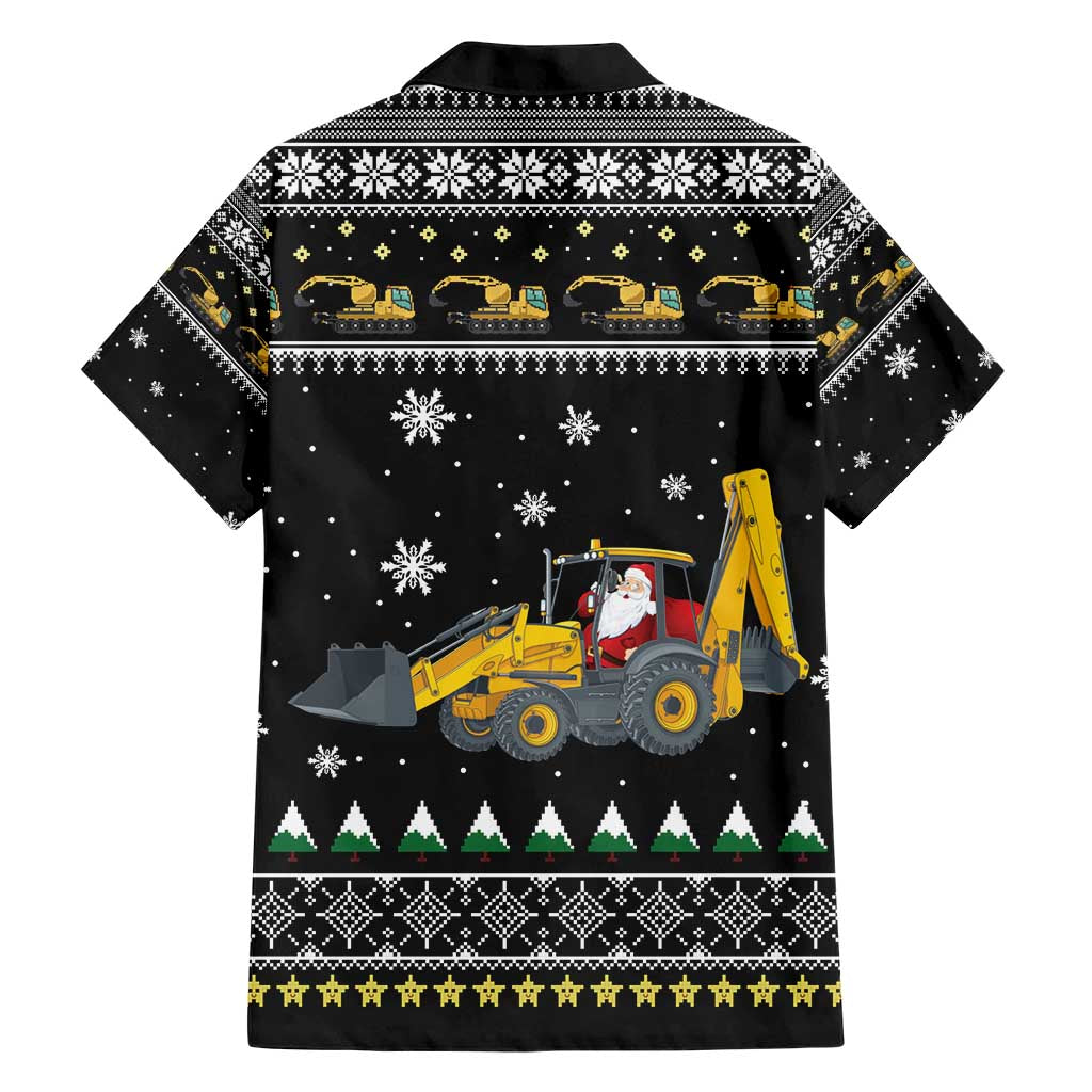 Im Digging Christmas Family Matching Short Sleeve Bodycon Dress and Hawaiian Shirt Tractor Santa Claus DT04 - Wonder Print Shop