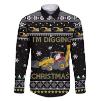 Im Digging Christmas Family Matching Short Sleeve Bodycon Dress and Hawaiian Shirt Tractor Santa Claus DT04 - Wonder Print Shop