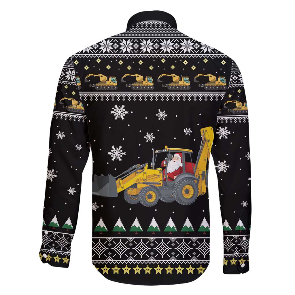 Im Digging Christmas Family Matching Short Sleeve Bodycon Dress and Hawaiian Shirt Tractor Santa Claus DT04 - Wonder Print Shop
