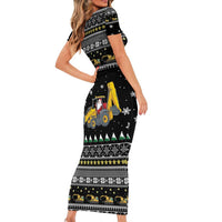 Im Digging Christmas Family Matching Short Sleeve Bodycon Dress and Hawaiian Shirt Tractor Santa Claus DT04 - Wonder Print Shop