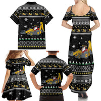 Im Digging Christmas Family Matching Summer Maxi Dress and Hawaiian Shirt Tractor Santa Claus DT04 - Wonder Print Shop