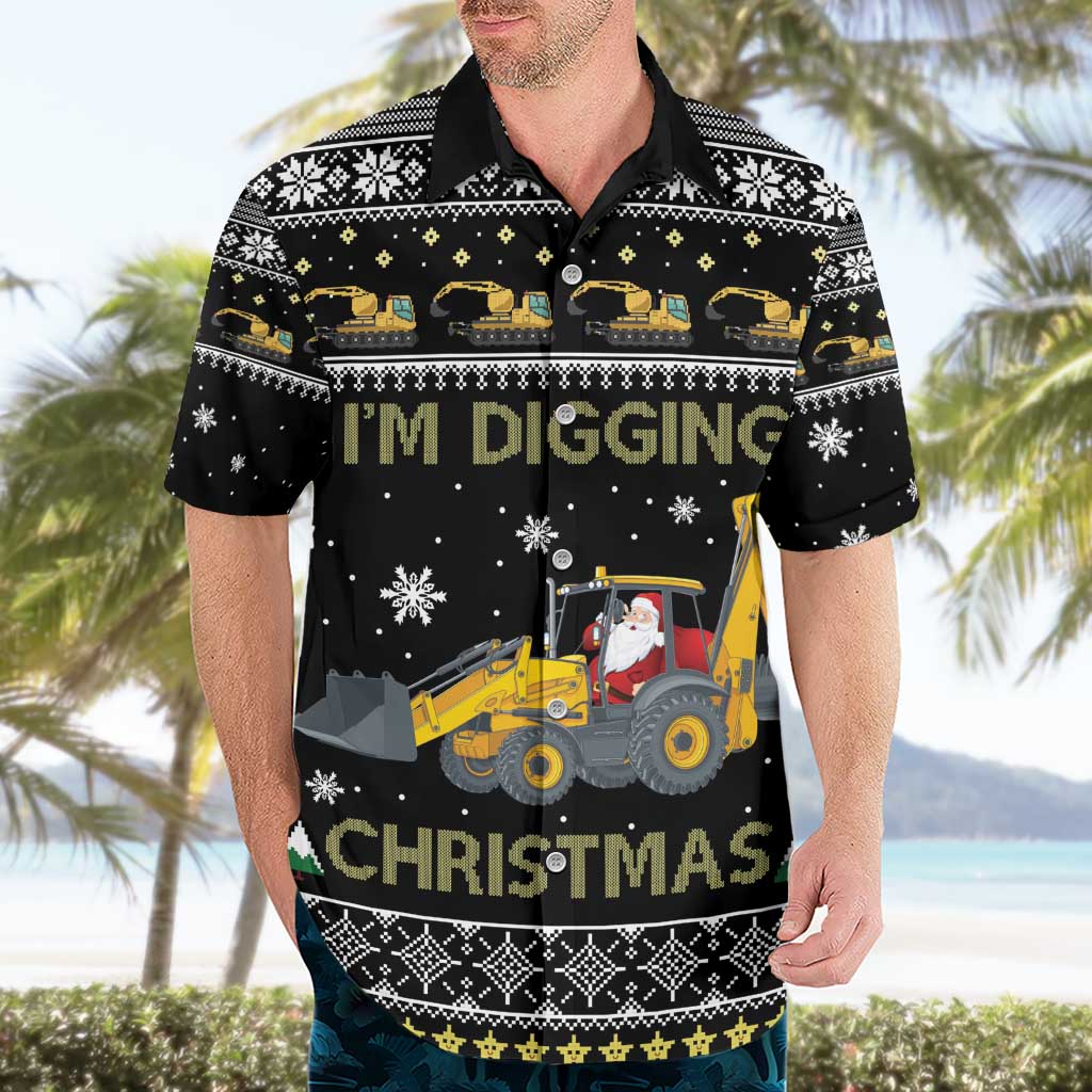 Im Digging Christmas Hawaiian Shirt Tractor Santa Claus DT04 - Wonder Print Shop