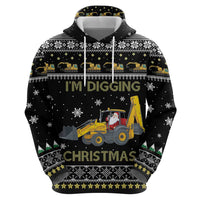 Im Digging Christmas Hoodie Tractor Santa Claus DT04 - Wonder Print Shop