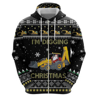 Im Digging Christmas Hoodie Tractor Santa Claus DT04 - Wonder Print Shop