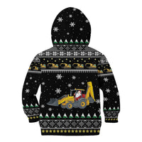 Im Digging Christmas Kid Hoodie Tractor Santa Claus DT04 - Wonder Print Shop