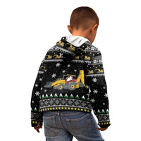 Im Digging Christmas Kid Hoodie Tractor Santa Claus DT04 - Wonder Print Shop