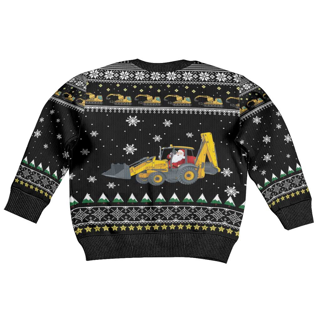 Im Digging Christmas Kid Ugly Christmas Sweater Tractor Santa Claus DT04 - Wonder Print Shop