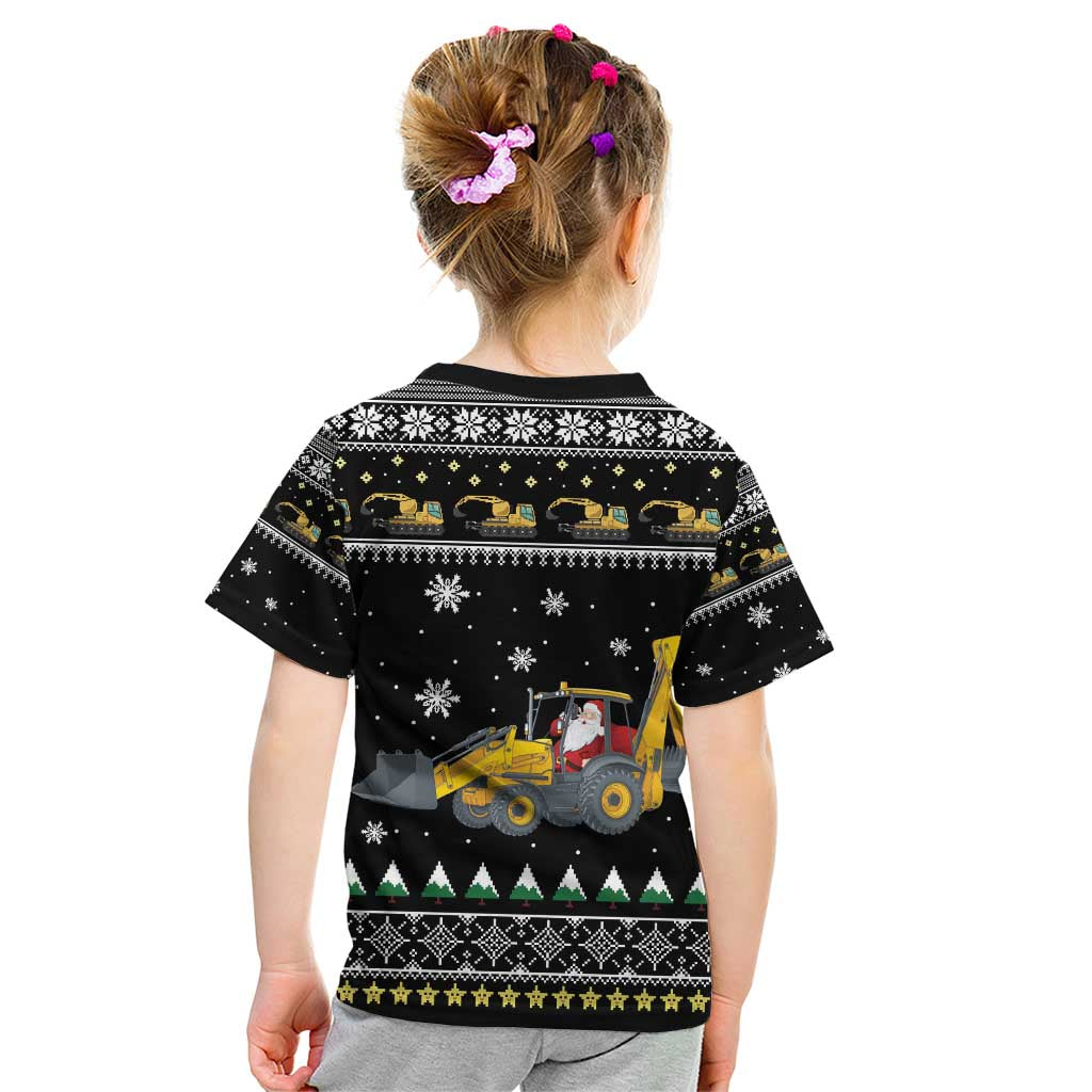 Im Digging Christmas Kid T Shirt Tractor Santa Claus DT04 - Wonder Print Shop