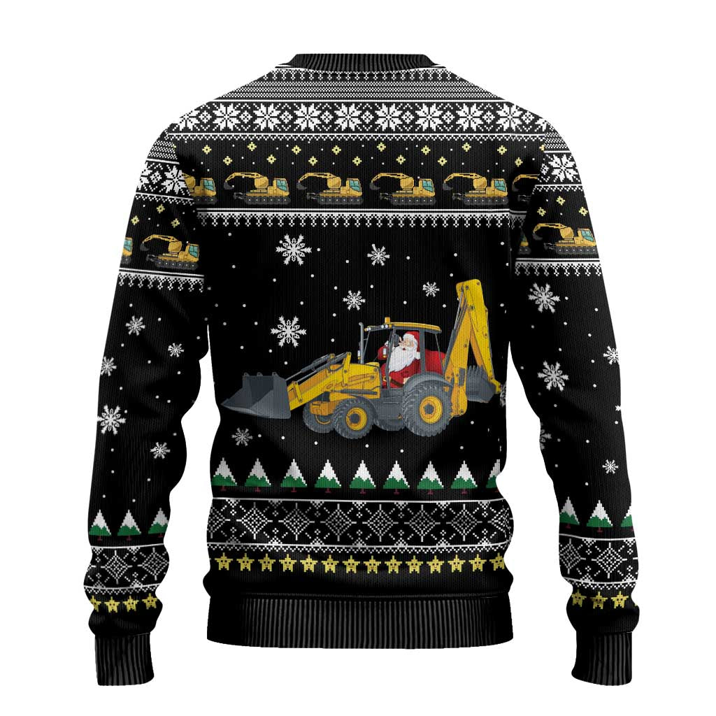 Im Digging Christmas Ugly Christmas Sweater Tractor Santa Claus DT04 - Wonder Print Shop