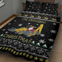Im Digging Christmas Quilt Bed Set Tractor Santa Claus DT04 - Wonder Print Shop