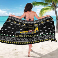 Im Digging Christmas Sarong Tractor Santa Claus DT04 - Wonder Print Shop
