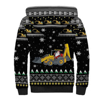 Im Digging Christmas Sherpa Hoodie Tractor Santa Claus DT04 - Wonder Print Shop