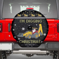 Im Digging Christmas Spare Tire Cover Tractor Santa Claus DT04 - Wonder Print Shop