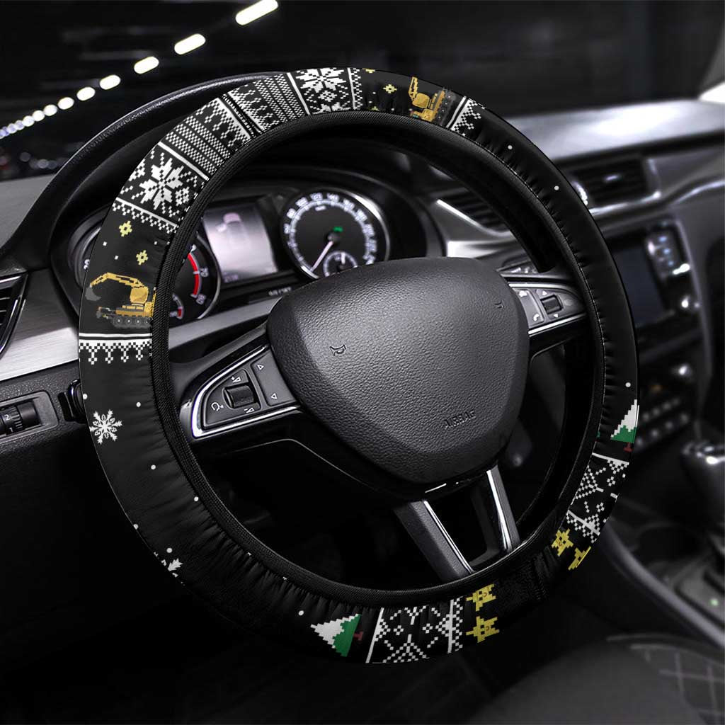 Im Digging Christmas Steering Wheel Cover Tractor Santa Claus DT04 - Wonder Print Shop