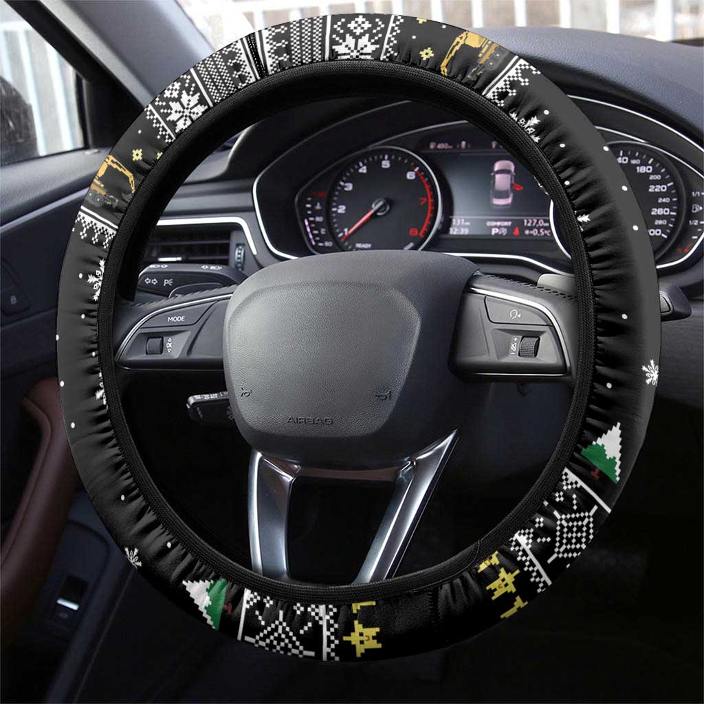 Im Digging Christmas Steering Wheel Cover Tractor Santa Claus DT04 - Wonder Print Shop