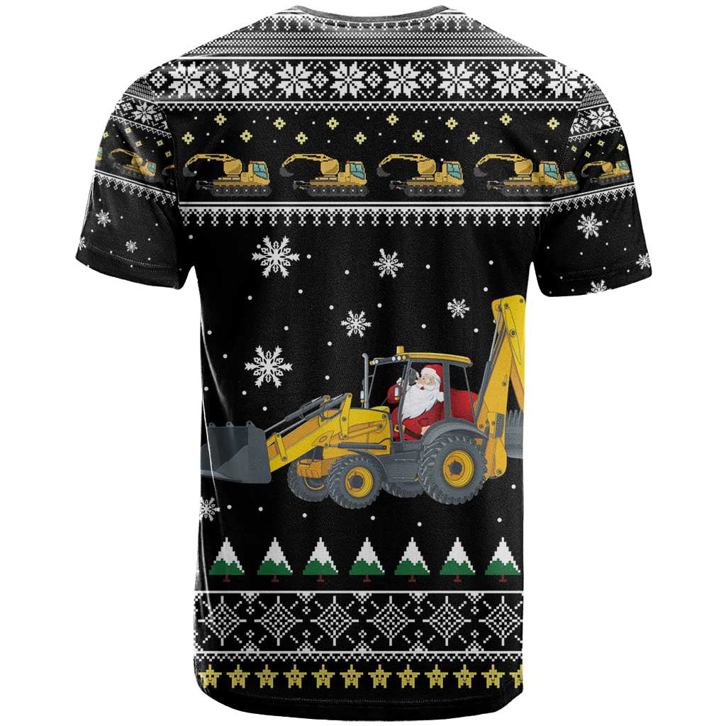 Im Digging Christmas T Shirt Tractor Santa Claus DT04 - Wonder Print Shop