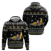 Im Digging Christmas Zip Hoodie Tractor Santa Claus DT04 - Wonder Print Shop