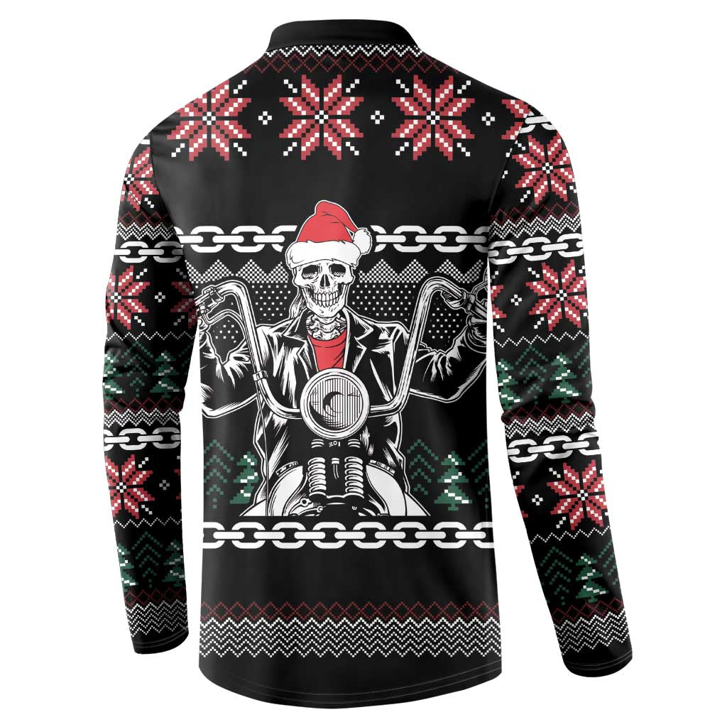 Live To Ride Motorbike Skeleton Button Sweatshirt Biker Skull Christmas DT04 - Wonder Print Shop