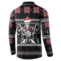 Live To Ride Motorbike Skeleton Button Sweatshirt Biker Skull Christmas DT04 - Wonder Print Shop