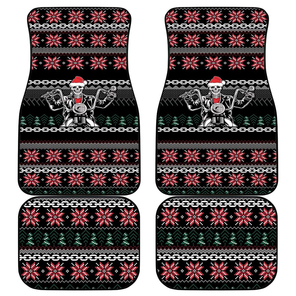 Live To Ride Motorbike Skeleton Car Mats Biker Skull Christmas DT04 - Wonder Print Shop