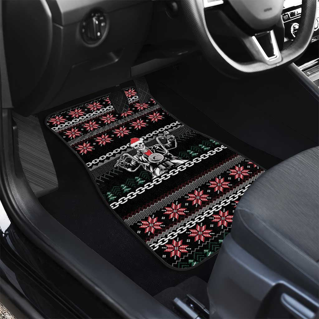 Live To Ride Motorbike Skeleton Car Mats Biker Skull Christmas DT04 - Wonder Print Shop