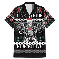 Live To Ride Motorbike Skeleton Family Matching Mermaid Dress and Hawaiian Shirt Biker Skull Christmas DT04 - Wonder Print Shop