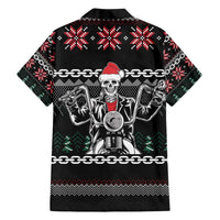 Live To Ride Motorbike Skeleton Family Matching Off Shoulder Short Dress and Hawaiian Shirt Biker Skull Christmas DT04 - Wonder Print Shop