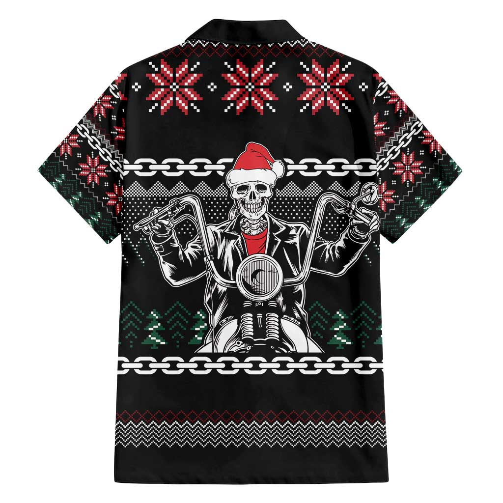 Live To Ride Motorbike Skeleton Family Matching Puletasi and Hawaiian Shirt Biker Skull Christmas DT04 - Wonder Print Shop